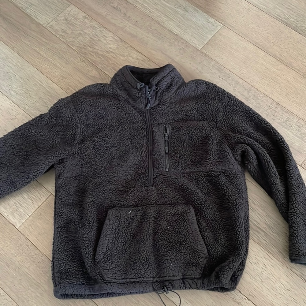 PINK fleece 3/4 zip sweatshirt